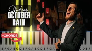 October Rain Piano Tutorial with chords and sheet music By Shulem Lemmer bringthemhome [upl. by Neirol821]