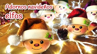 Manualidades para Navidad Adornos navideños ELFOS  Innova Manualidades [upl. by Saitam641]