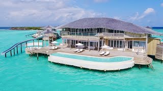 Largest water villa in the Maldives  40000 per night full tour in 4K [upl. by Ibrek]