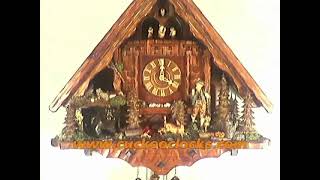 Cuckoo Clock of the year 2008 Hunting lodge hunter bear [upl. by Ardnaid]