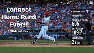 Longest Home Runs Ever Statcast Era [upl. by Eniar]