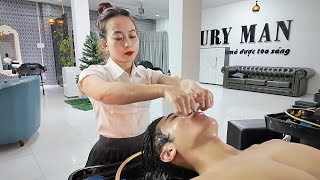 ASMR  Pay 6 for the 12 Steps Vip Service in a Vietnam Barbershop  베트남 로컬 이발관 12단계 콤보 고작 8천 원임 [upl. by Dorreg7]