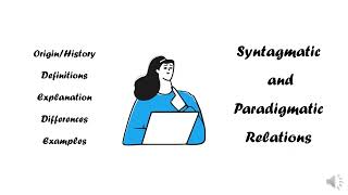 Syntagmatic and Paradigmatic Relations in Grammar\Linguistics  Difference  Explanation  Examples [upl. by Nahtam]