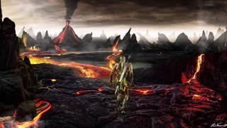 Create a lava world in photoshop  Speed art matte paiting [upl. by Bianka249]