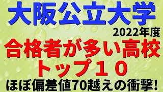 大阪公立大学の合格者の出身高校ランキング【2022年度】 [upl. by Eireva598]