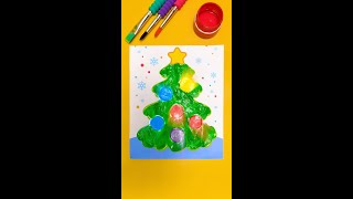 Lets Color a Christmas Tree 🎄 Finger Painting [upl. by Ttegirb]