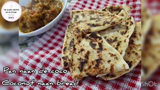 Coconut naan bread pan naan de coco 🥥 NOoven sin horno [upl. by Anelegna]