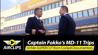 Lufthansa Cargo MD11F with Captain Fokko to Africa 4 Full Cockpit Flights SUPERCUT AirClips [upl. by Mac746]