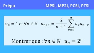 Raisonnement par récurrence forte exercice corrigé 2 [upl. by Dworman]