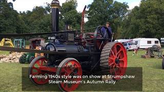 Historic 1940s farming equipment resurrected at Strumpshaw Autumn Rally [upl. by Ahsekal]