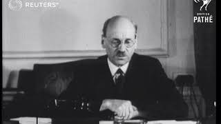 Prime Minister Attlee makes speech about postwar recovery 1947 [upl. by Osnofledi]