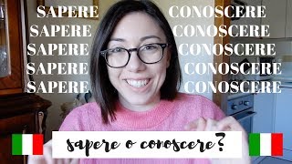 CONOSCERE o SAPERE Which one to use and when Italian audio  Learn Italian with Lucrezia [upl. by Danforth]