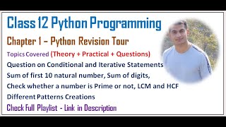 Python Revision Tour  Class 12 Computer Science with Python Video 8 [upl. by Elish]