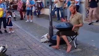 Malte Marten yatao handpan steeldrum live music streetmusic strassenmusik Potsdam Olympus XZ1 [upl. by Pacorro]