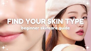 beginner skincare guide how to find your skin type 🌷 [upl. by Auqeenwahs]