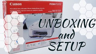 Canon PIXMA TS3722 Printer UnBoxing and Setup TS3720 [upl. by Gnov]