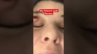 Falscara Lash Review omg terrible horrible terrible lashes shorts falscara [upl. by Aivax]