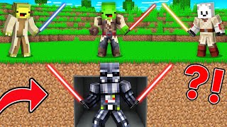 DARTH VADER Speedrunner vs ALL JEDI Hunters  JJ vs Mikey Battle in Minecraft Maizen [upl. by Eahs444]