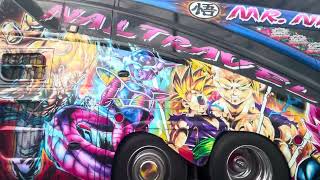 The Dragon ball z bus in Thailand Bangkok dbz dbs thailand bangkok [upl. by Akirdnuhs]