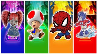 Poppy playtime chapter 4 Vs Super Mario Vs Spiderman Vs Transformers One Coffin dance 🩰🩰🩰 [upl. by Llertnom]