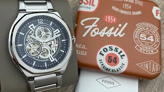 Fossil Evanston Automatic Stainless Steel Men’s Watch BQ2620 Unboxing UnboxWatches [upl. by Tova244]