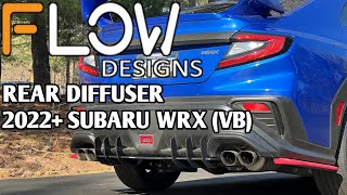 Flow Designs Rear Diffuser Install  2022  24 Subaru WRX VB [upl. by Ressan722]