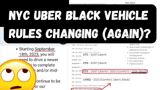 🙄 NYC Uber Black Vehicle Rules Changing Again [upl. by Akenehs877]