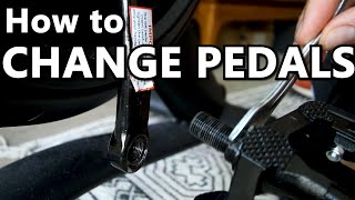 How to change Peloton Bike Pedals  How to Remove bike pedals and install clip in pedals [upl. by Li]