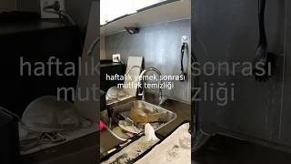 Haftalık yemek hazırlama rutini sonrası temizlik🫧🥗🥒 evtemizliği temizlikvlog mutfaktemizliği [upl. by Akinej901]