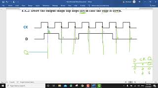 شرح مثال لقلاب من نوع D و T رقم 2 و 3  Examples  T flipflops  D flipflops [upl. by Champagne]