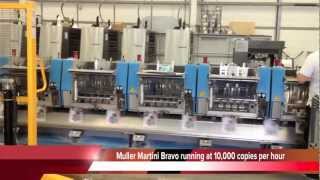 Muller Martini Bravo Saddle Stitcher in production at Ultragraph [upl. by Aibara]