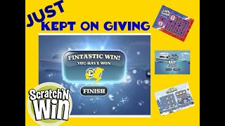 JUST KEPT ON GIVING MONEY NATIONAL LOTTERY SCRATCHCARDS D AND L [upl. by Rikahs233]