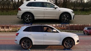 Haldex vs Torsen  4Motion vs Quattro  VW Tiguan vs Audi Q5  test on rollers [upl. by Lise]