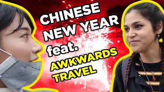 Jinnytty celebrates Chinese New Year in Taiwan ft Awkwards Travel [upl. by Kinnie572]