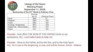 Liturgy of the Hours Morning Prayer September 11 2024 [upl. by Letsyrc949]