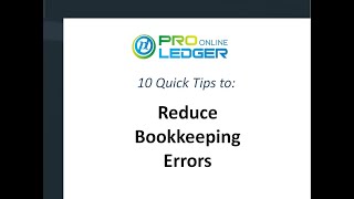 10 Tips on how to Reduce Bookkeeping Errors [upl. by Elise]