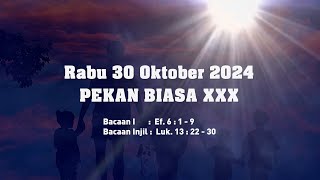 Renungan Harian Katolik Rabu 30 Oktober 2024 [upl. by Ariahaj]