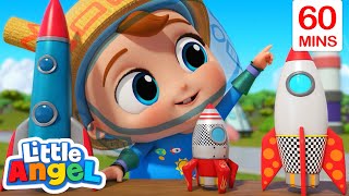 Tall And Short Opposite Song  Little Angel  Kids Cartoons amp Nursery Rhymes  Moonbug Kids [upl. by Pros]