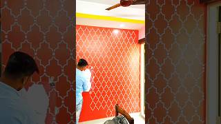 Asian paints minarets stencil kit design royal wall paint [upl. by Suoirad]