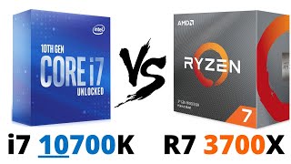 i7 10700K vs Ryzen 7 3700X  Ryzen 7 3700X vs i7 10700k  ALL Benchmarks [upl. by Razaile716]