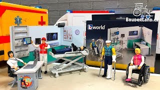 BRUDER TOYS AMBULANCE ordinace UNBOXING [upl. by Nealon]