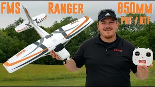 FMS  Ranger RTF  850mm  Unbox Build Radio Setup Flights [upl. by Hannahs]