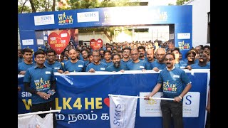 World Heart Day SIMS Hospital hosts quotSIMS Walk4Heart” walkathon to raise heart health awareness [upl. by Carmelle]