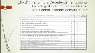 PERFORMANS DEĞERLENDİRME FORMU HAZIRLAMA SUNUMU1 [upl. by Nonnahc]