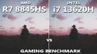 INTEL i7 13620H vs AMD Ryzen 7 8845HS Gaming Benchmark Test  Lenovo LOQ RTX 4050 Gaming Test [upl. by Aliuqaj31]