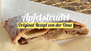 Original Rezept von der Oma 🥰 Apfelstrudel [upl. by Emsoc]