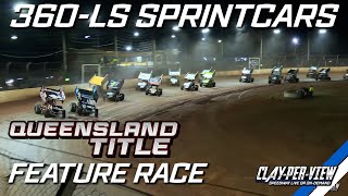 360LS Sprintcars  Queensland Title 202324  Maryborough  22nd Jun 2024  ClayPerView [upl. by Selhorst]