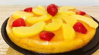 Flan Napolitano Con Fresas y Duraznos [upl. by Ahseek]