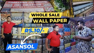 Whole Sale Wallpaper Market Starts Rs10 Sqrft Timeless Interior amp Decorator Asansol Hutton Road [upl. by Bekelja939]