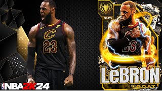 Goat LeBron James Card  Card Breakdown amp Review  NBA 2K24 MyTeam [upl. by Ileane552]